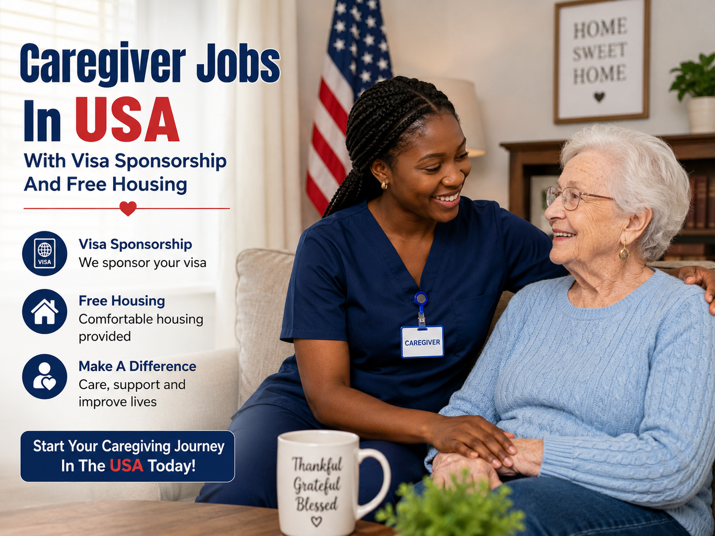 Caregiver Jobs In USA With Visa Sponsorship And Free Housing